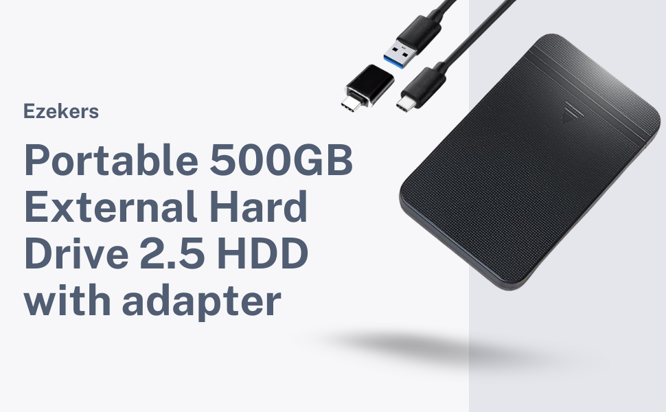 Amazon.com: Ezekers Portable 500GB External Hard Drive - USB 3.0